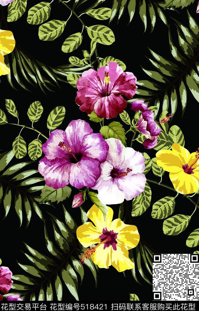 流行时尚数码印花数码印花华亿平台下载（图片编号: 518421） - 瓦栏（Walan）