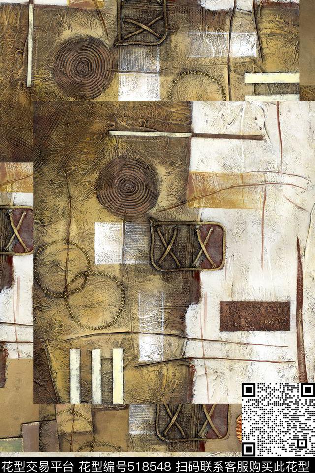 复古复古油画浮雕肌理大牌男装男士衬衫大牌箱包面料数码印花华亿平台下载（图片编号: 518548） - 瓦栏（Walan）