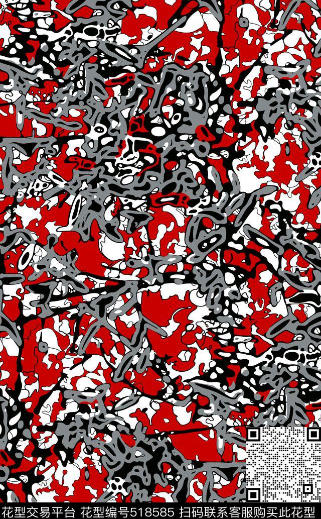 几何扎染华亿平台花卉传统印花华亿平台下载（图片编号: 518585） - 瓦栏（Walan）