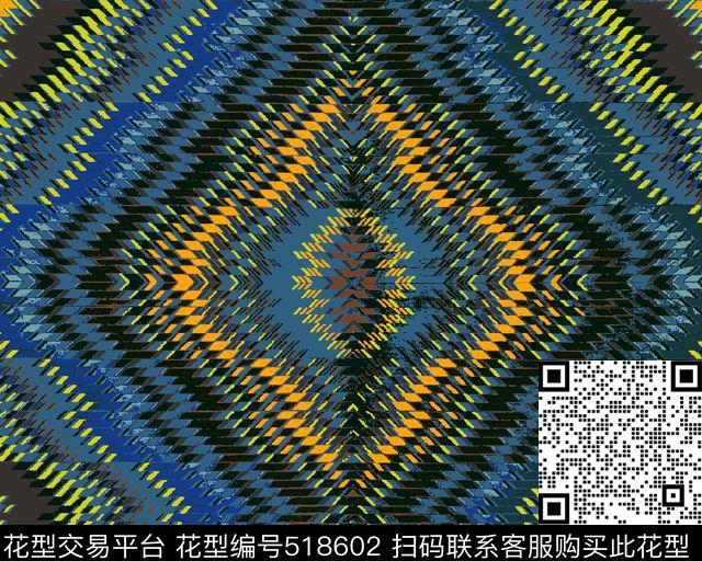 几何扎染华亿平台花卉传统印花华亿平台下载（图片编号: 518602） - 瓦栏（Walan）