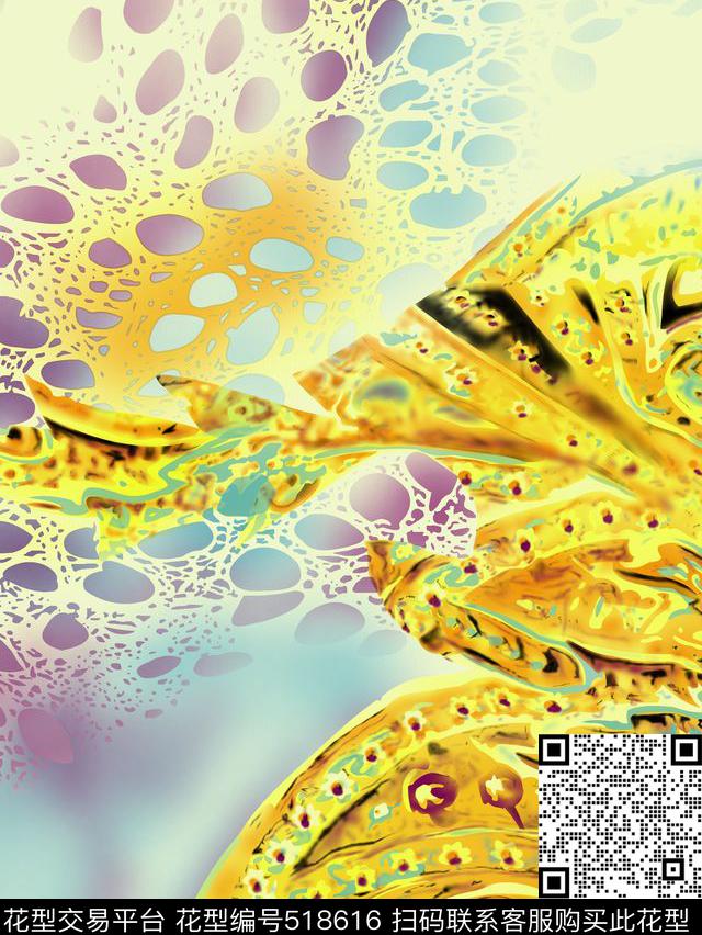 几何扎染华亿平台花卉传统印花华亿平台下载（图片编号: 518616） - 瓦栏（Walan）