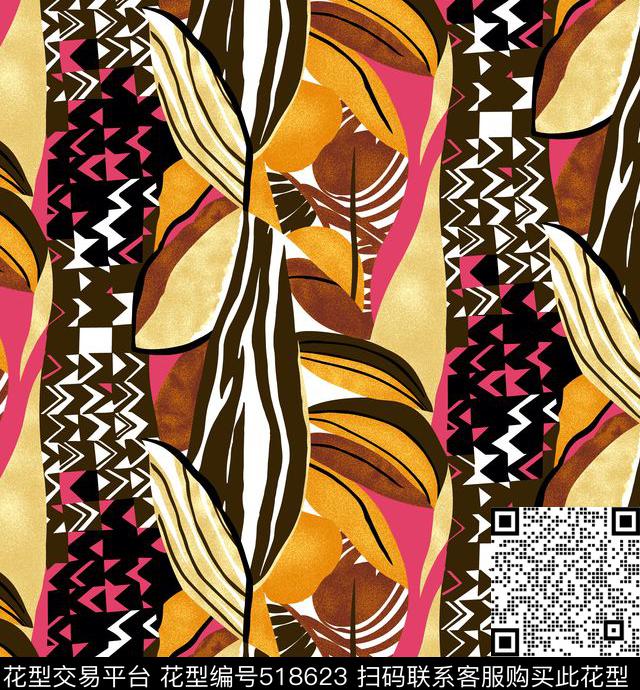 几何扎染华亿平台花卉传统印花华亿平台下载（图片编号: 518623） - 瓦栏（Walan）
