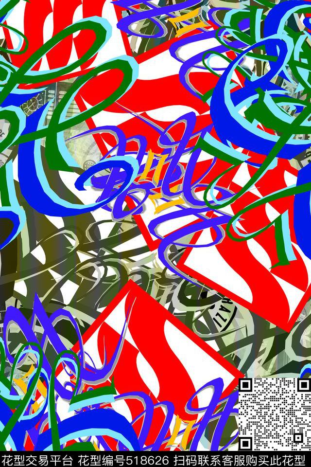 欧式风民族系列男女服装长巾丝巾数码印花华亿平台下载（图片编号: 518626） - 瓦栏（Walan）