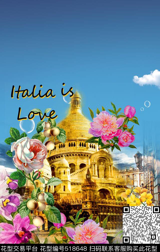 欧洲名牌城堡花卉字母长巾数码印花华亿平台下载（图片编号: 518648） - 瓦栏（Walan）