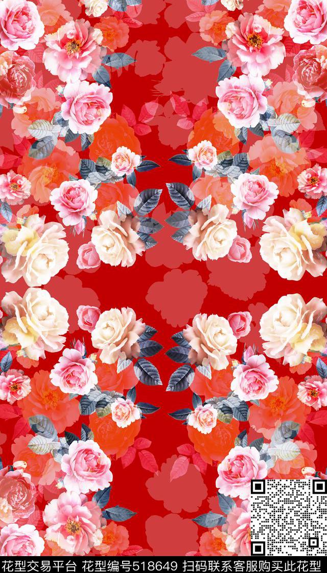 流行时尚中国元素喜庆数码印花华亿平台下载（图片编号: 518649） - 瓦栏（Walan）