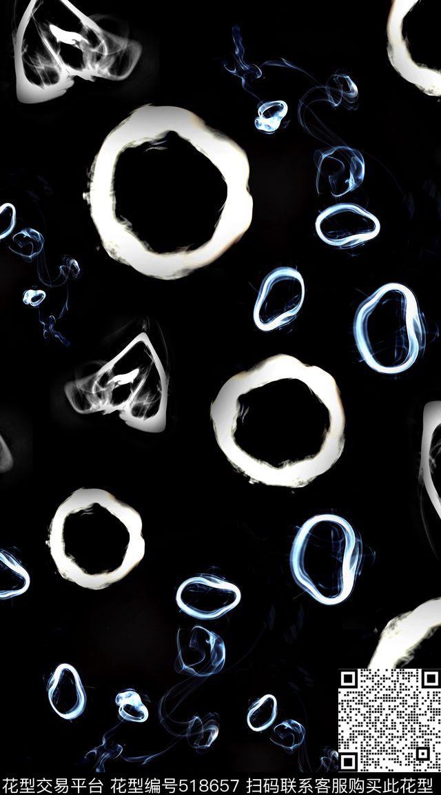 创意简约黑白数码印花华亿平台下载（图片编号: 518657） - 瓦栏（Walan）