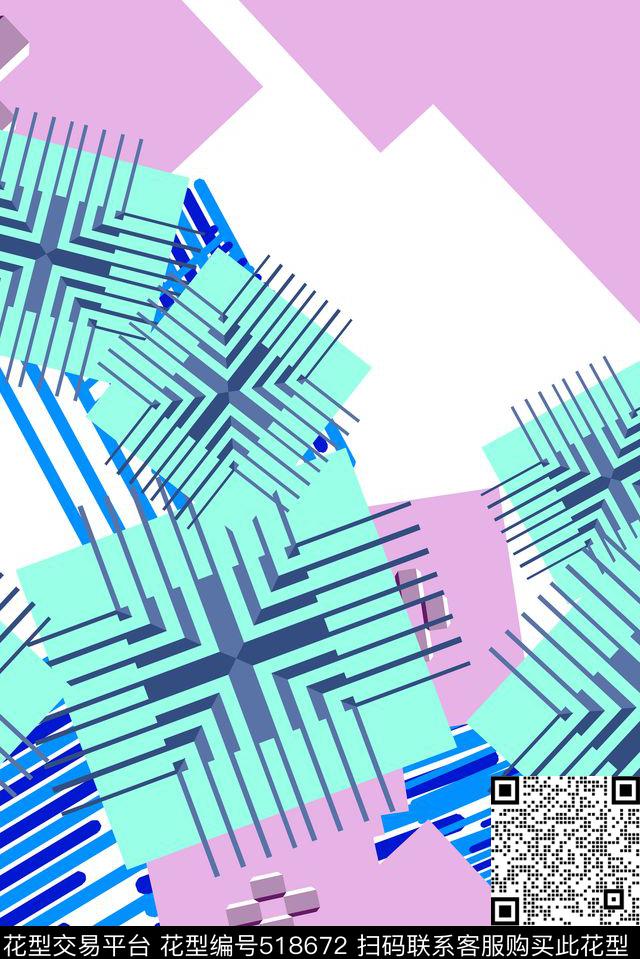 几何时尚连衣裙华亿平台女装衬衣华亿平台传统印花华亿平台下载（图片编号: 518672） - 瓦栏（Walan）