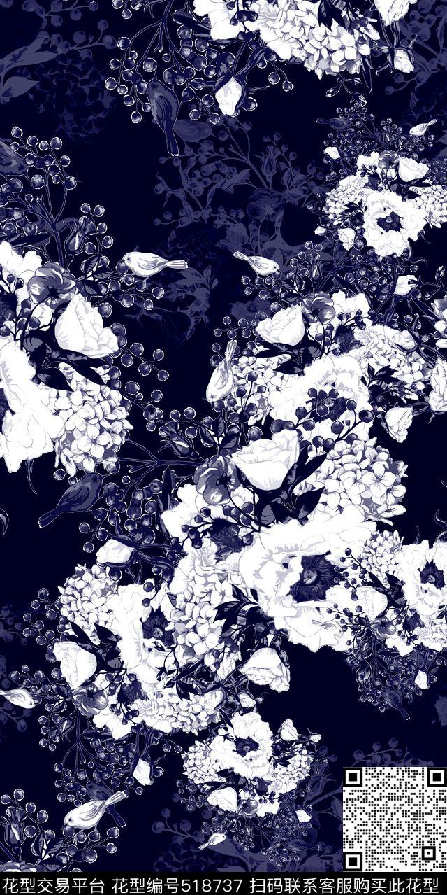 定位简单花卉花卉传统印花华亿平台下载（图片编号: 518737） - 瓦栏（Walan）