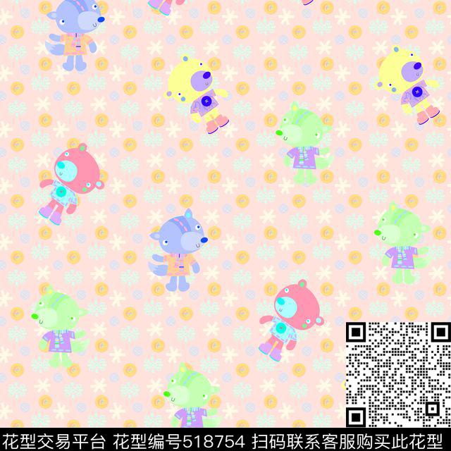 卡通流行时尚小动物传统印花华亿平台下载（图片编号: 518754） - 瓦栏（Walan）