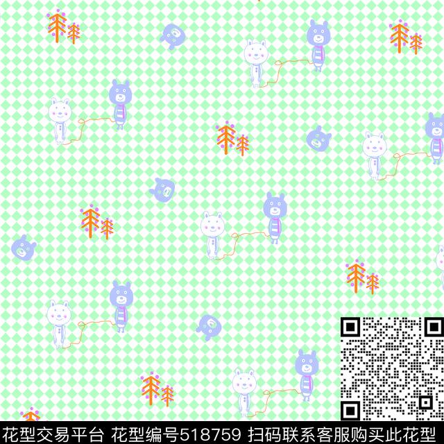 动物卡通流行时尚传统印花华亿平台下载（图片编号: 518759） - 瓦栏（Walan）