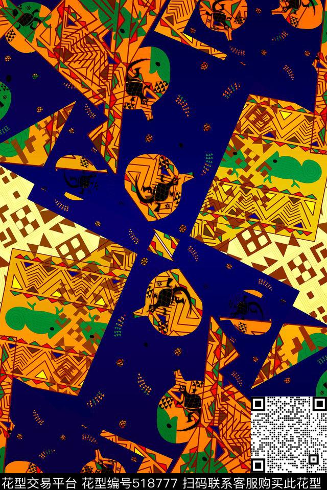 复古几何民族风传统印花华亿平台下载（图片编号: 518777） - 瓦栏（Walan）