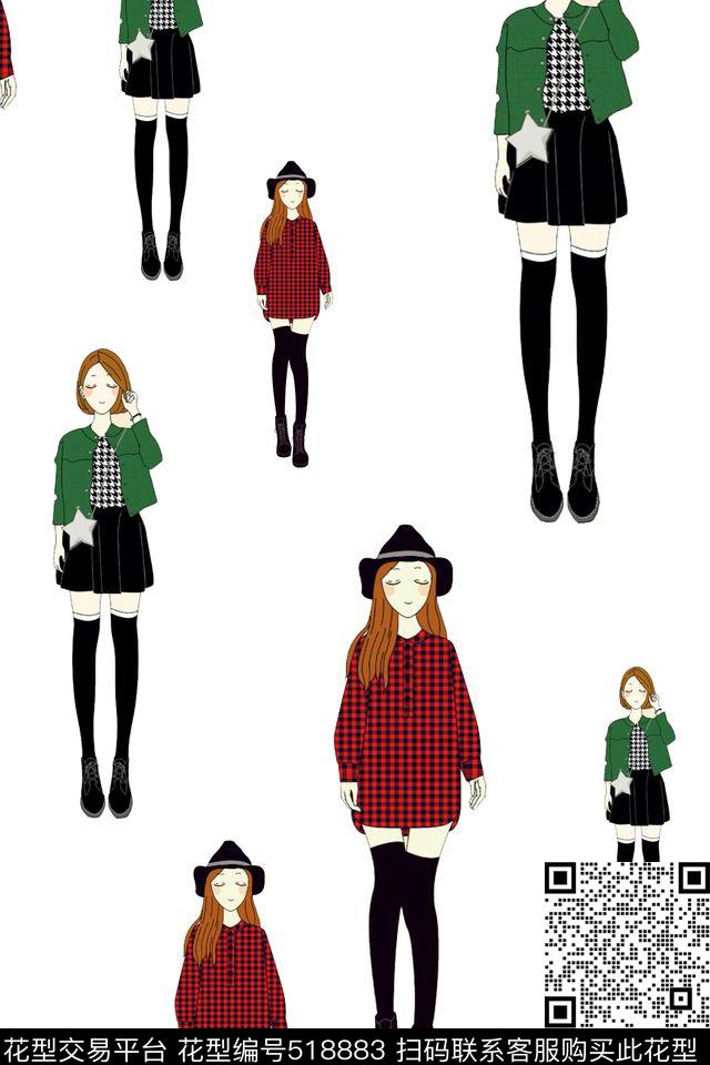 创意图案设计创意服装面料卡通传统印花华亿平台下载（图片编号: 518883） - 瓦栏（Walan）