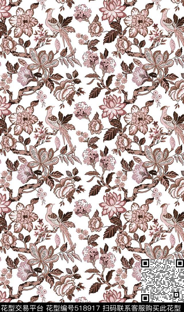 白描长裙传统传统印花华亿平台下载（图片编号: 518917） - 瓦栏（Walan）