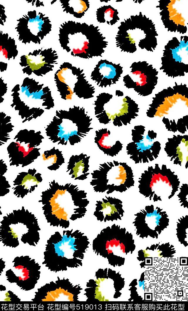 流行彩色豹纹时尚流行彩色豹纹动物华亿平台动物纹传统印花华亿平台下载（图片编号: 519013） - 瓦栏（Walan）