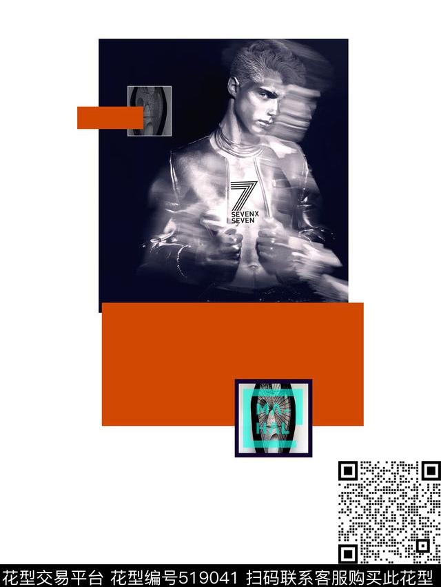 几何拼图流行时尚人物数码印花华亿平台下载（图片编号: 519041） - 瓦栏（Walan）