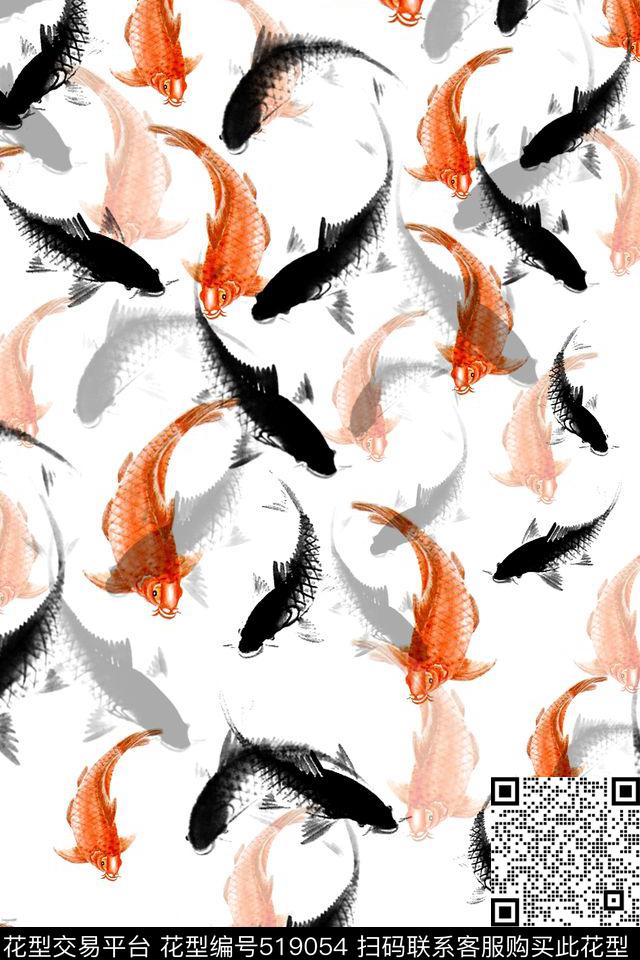 休闲鱼动物数码印花华亿平台下载（图片编号: 519054） - 瓦栏（Walan）