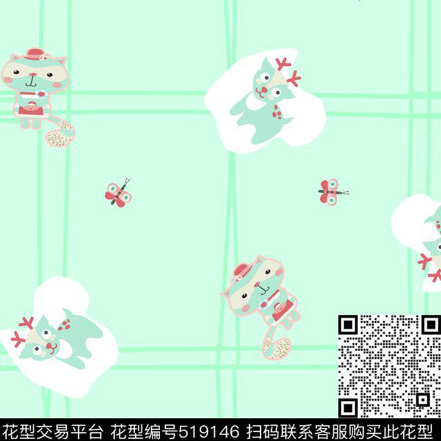 动物卡通流行时尚传统印花华亿平台下载（图片编号: 519146） - 瓦栏（Walan）