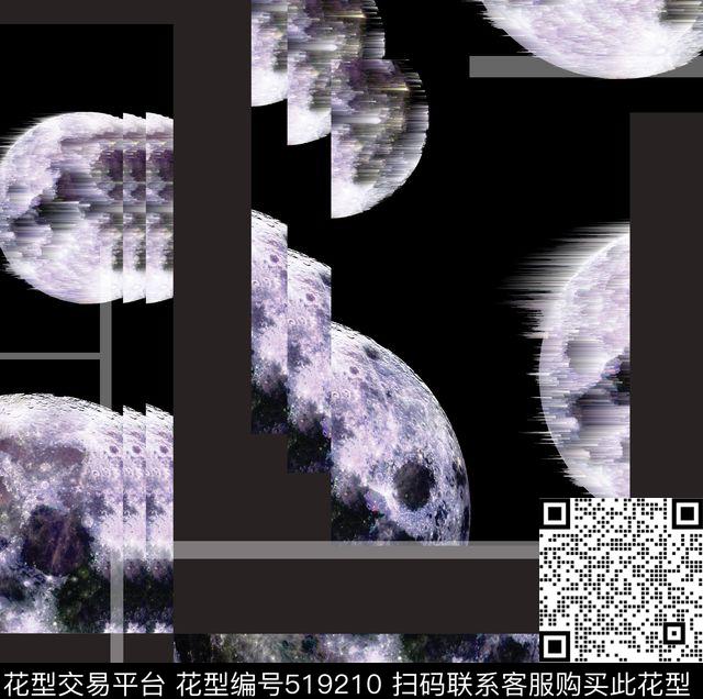 抽象线条星空数码印花华亿平台下载（图片编号: 519210） - 瓦栏（Walan）