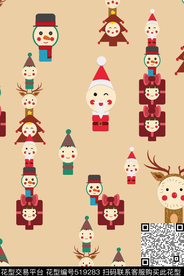 卡通趣味怪诞印花传统印花华亿平台下载（图片编号: 519283） - 瓦栏（Walan）