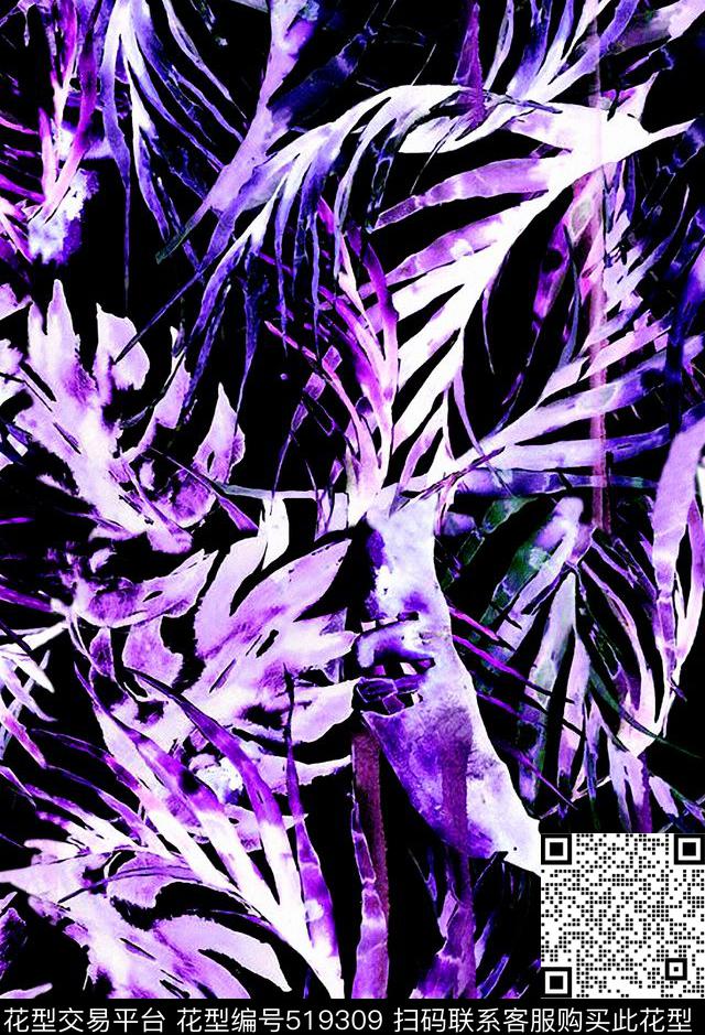 服装家纺手绘数码印花华亿平台下载（图片编号: 519309） - 瓦栏（Walan）