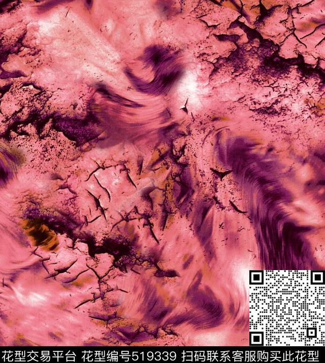 抽象幻彩纹理数码印花华亿平台下载（图片编号: 519339） - 瓦栏（Walan）
