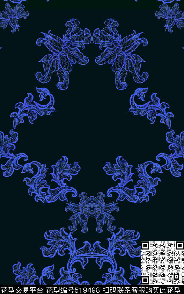 衬衫定位对称传统印花华亿平台下载（图片编号: 519498） - 瓦栏（Walan）