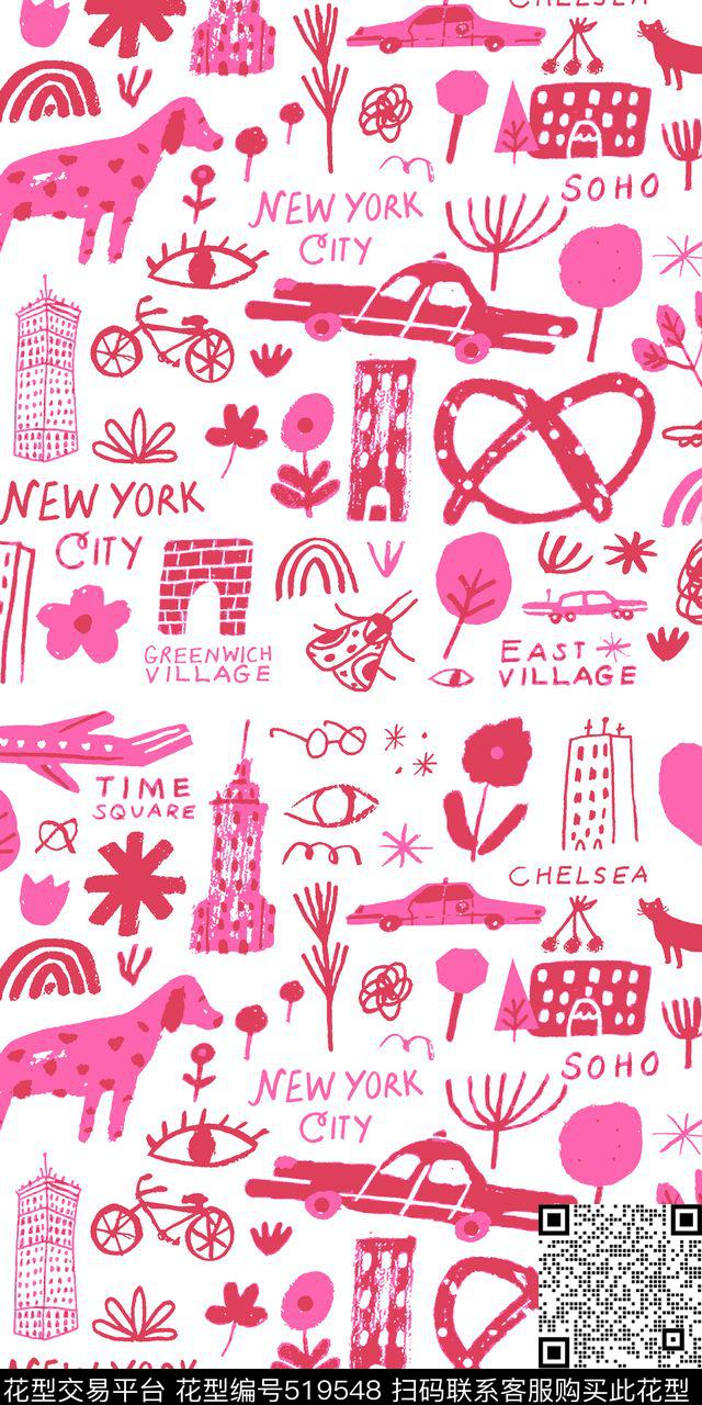 插画儿童画抽象传统印花华亿平台下载（图片编号: 519548） - 瓦栏（Walan）