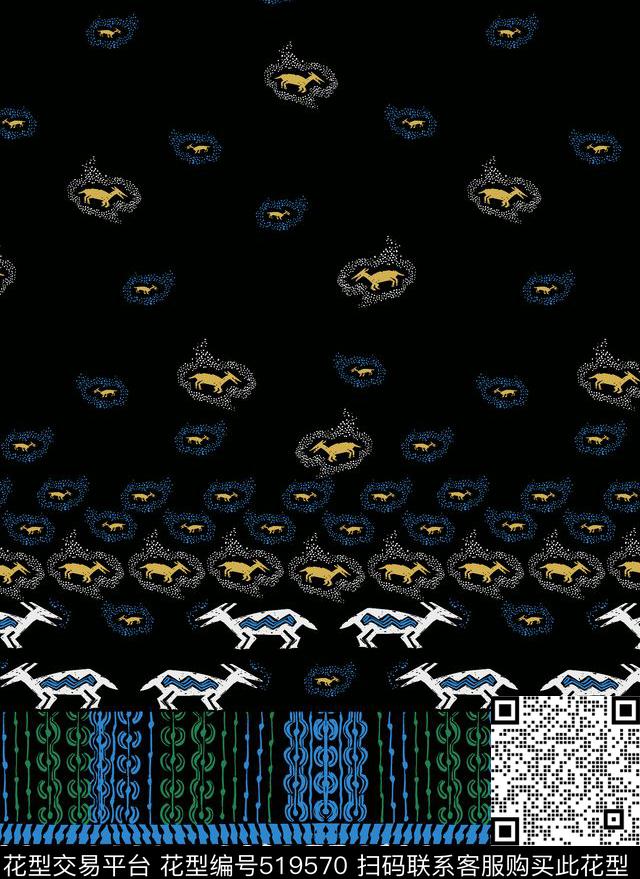 几何线条格子传统印花华亿平台下载（图片编号: 519570） - 瓦栏（Walan）