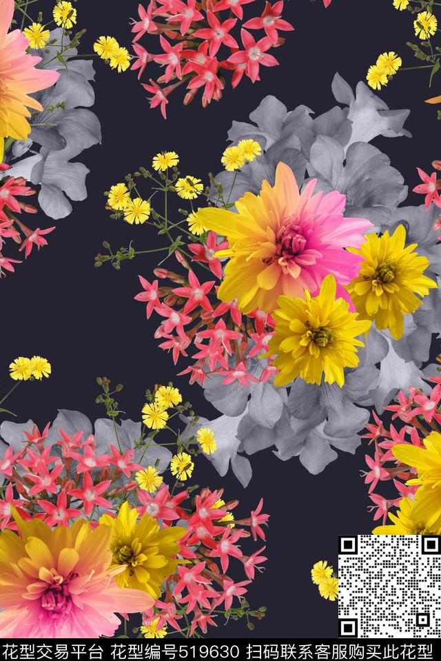 大气时尚原创摄影照片花卉数码印花华亿平台下载（图片编号: 519630） - 瓦栏（Walan）