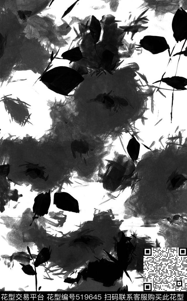 抽象大牌时装女装数码印花华亿平台下载（图片编号: 519645） - 瓦栏（Walan）