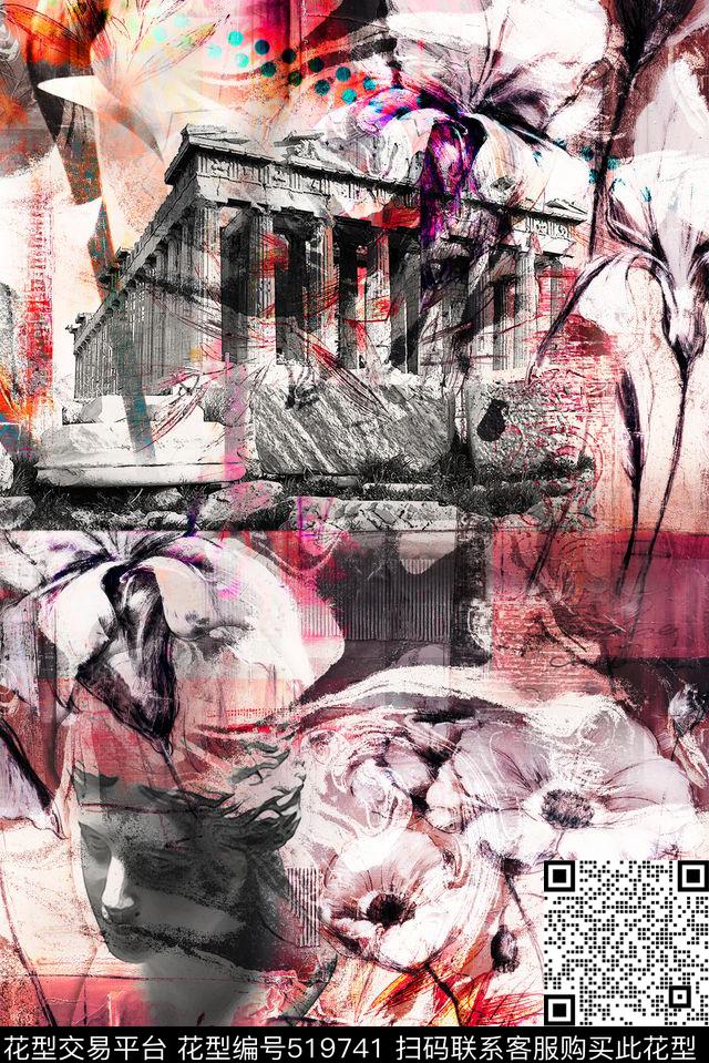 建筑花卉石膏数码印花华亿平台下载（图片编号: 519741） - 瓦栏（Walan）