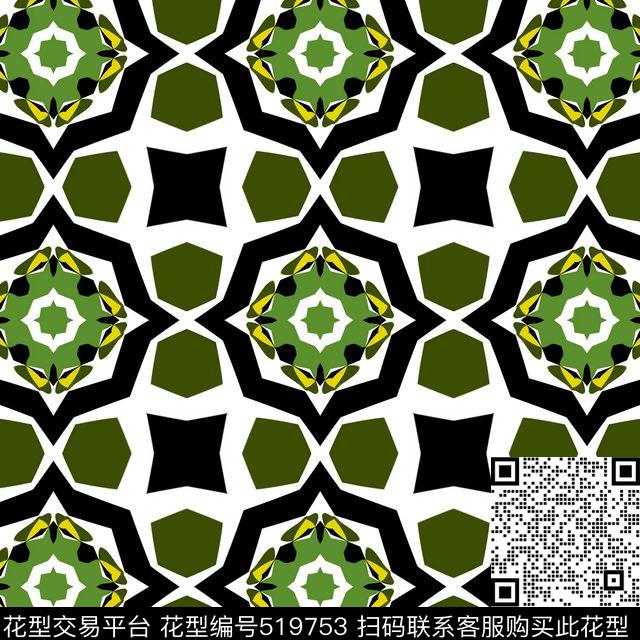 复古几何图形传统印花华亿平台下载（图片编号: 519753） - 瓦栏（Walan）