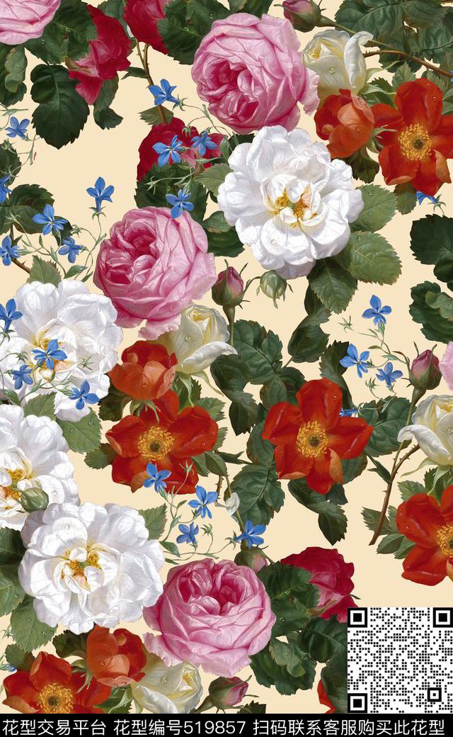 复古潮流欧式几何抽象设计面料窗帘布数码印花华亿平台下载（图片编号: 519857） - 瓦栏（Walan）