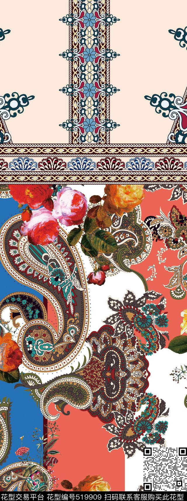 原创定位民族数码印花华亿平台下载（图片编号: 519909） - 瓦栏（Walan）