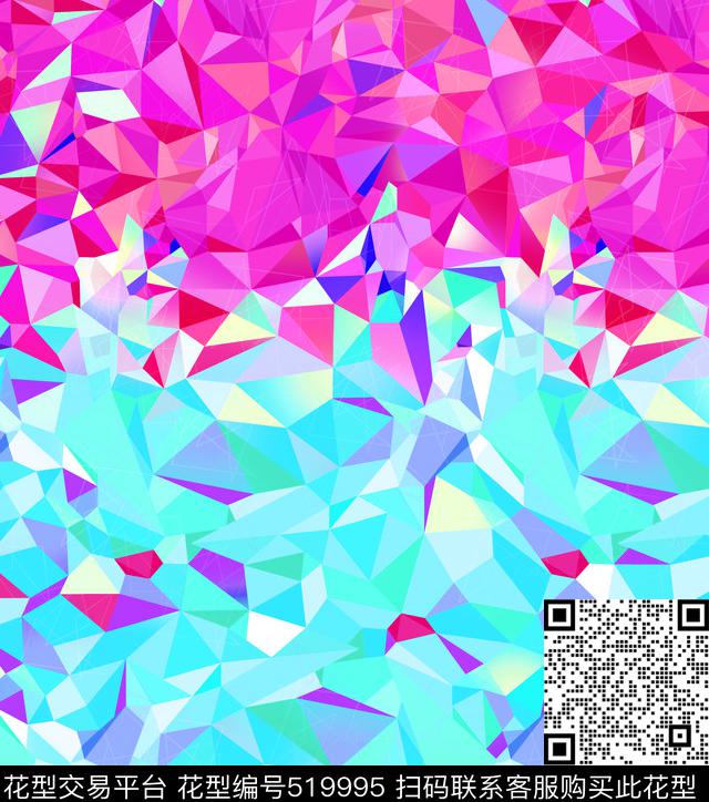 科技元素色块数码印花华亿平台下载（图片编号: 519995） - 瓦栏（Walan）
