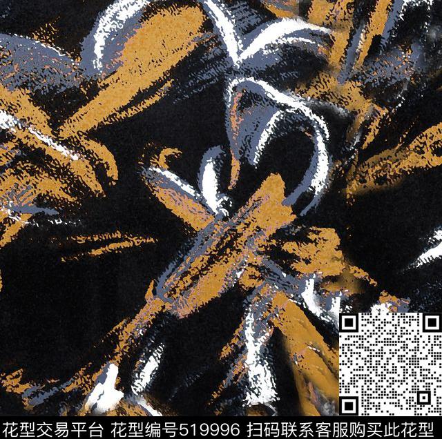 潮流时尚抽象个性复古秋冬数码印花华亿平台下载（图片编号: 519996） - 瓦栏（Walan）