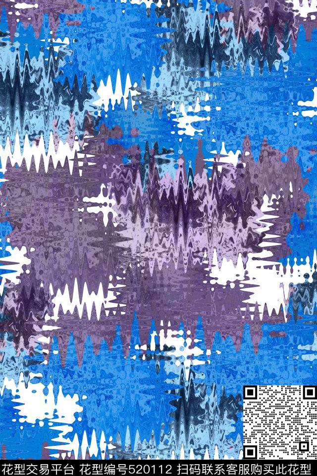 创意图案设计创意服装面料抽象数码印花华亿平台下载（图片编号: 520112） - 瓦栏（Walan）