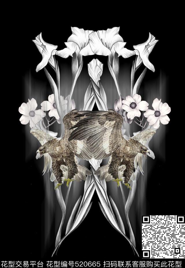 T桖卫衣潮流时尚老鹰数码印花华亿平台下载（图片编号: 520665） - 瓦栏（Walan）