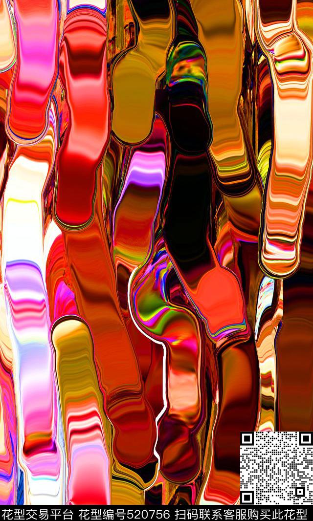 色块油画风油画风格数码印花华亿平台下载（图片编号: 520756） - 瓦栏（Walan）