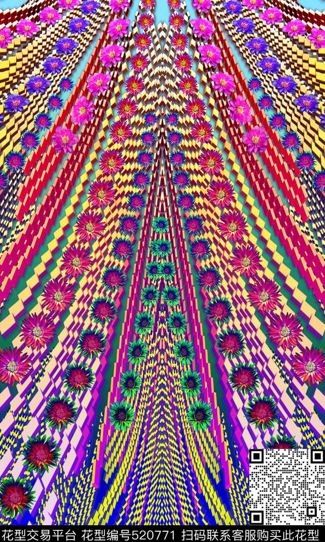 时尚定位民族风数码印花华亿平台下载（图片编号: 520771） - 瓦栏（Walan）