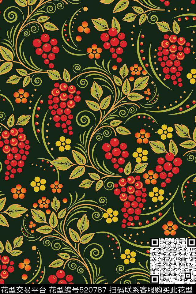 欧式民族风复古传统印花华亿平台下载（图片编号: 520787） - 瓦栏（Walan）