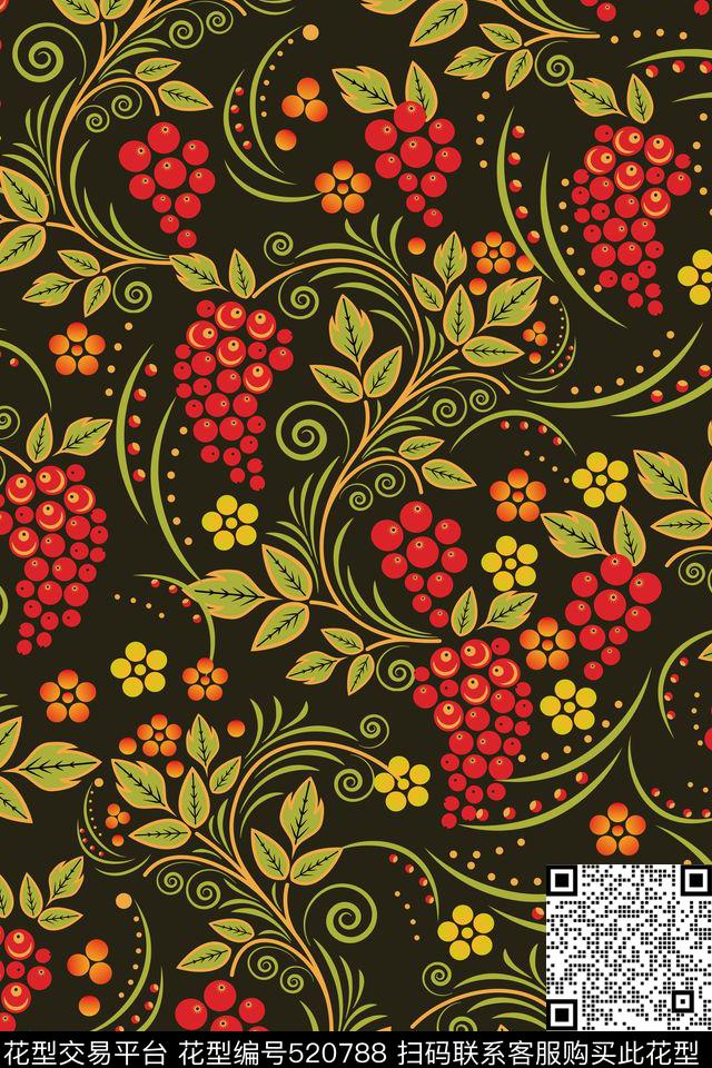 欧式民族风复古传统印花华亿平台下载（图片编号: 520788） - 瓦栏（Walan）