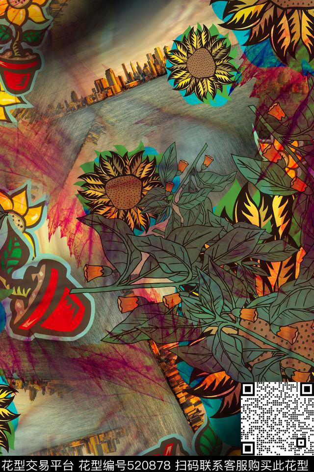 大牌时尚女装数码印花华亿平台下载（图片编号: 520878） - 瓦栏（Walan）