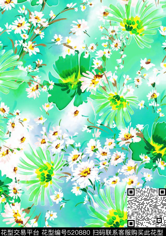 清爽靓丽清晰数码印花华亿平台下载（图片编号: 520880） - 瓦栏（Walan）