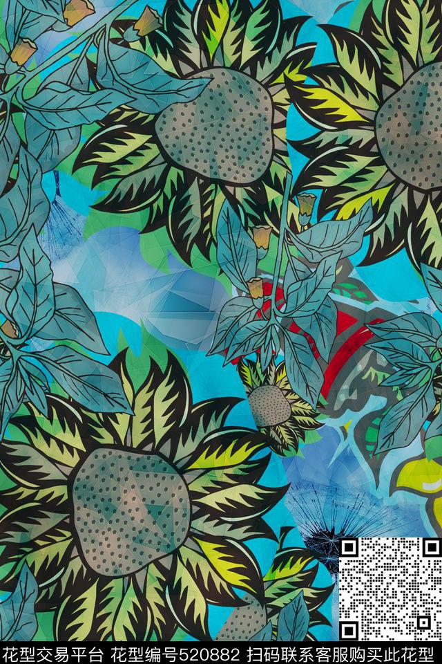 大牌时尚女装数码印花华亿平台下载（图片编号: 520882） - 瓦栏（Walan）