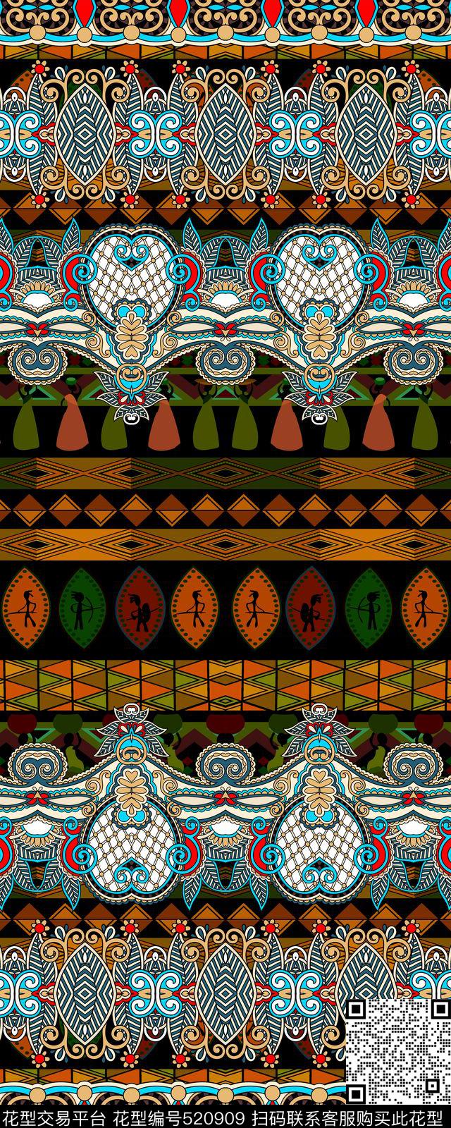 复古欧式几何抽象面料窗帘布面料家纺传统印花华亿平台下载（图片编号: 520909） - 瓦栏（Walan）