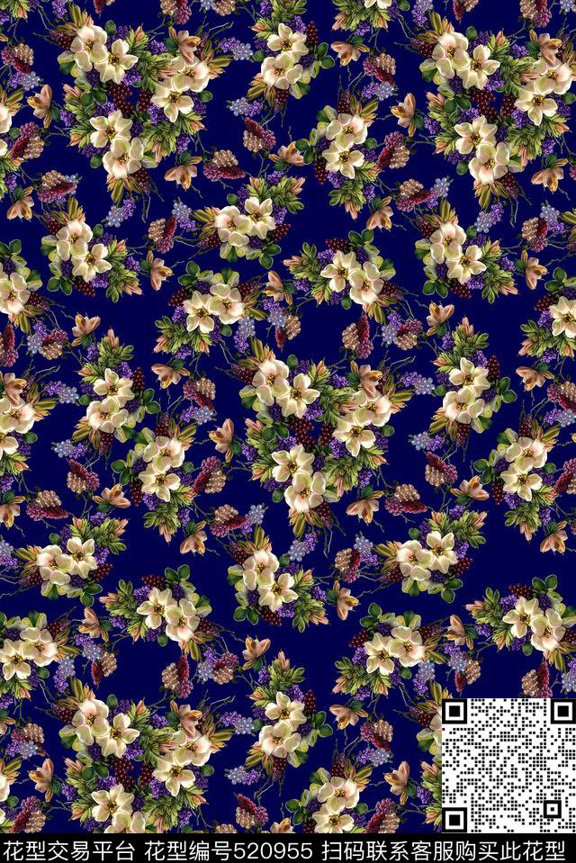 大牌宫廷风立体装饰花卉串珠数码印花华亿平台下载（图片编号: 520955） - 瓦栏（Walan）