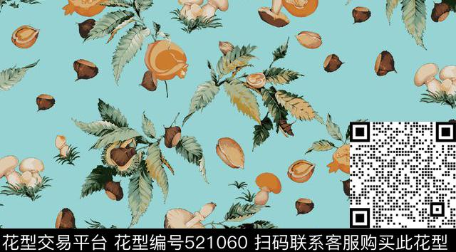 原创植物时尚数码印花华亿平台下载（图片编号: 521060） - 瓦栏（Walan）