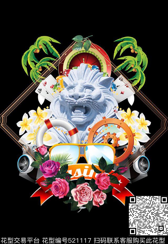 潮流时尚定位立体3D男装T恤卫衣数码印花华亿平台下载（图片编号: 521117） - 瓦栏（Walan）