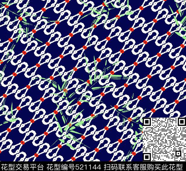 中国风竹子民族风传统印花华亿平台下载（图片编号: 521144） - 瓦栏（Walan）